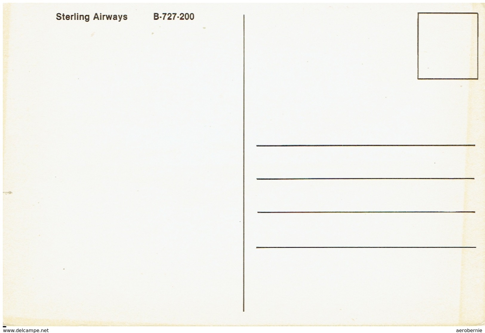 STERLING AIRWAYS - Boeing 727 (Airline Issue) - 1946-....: Moderne