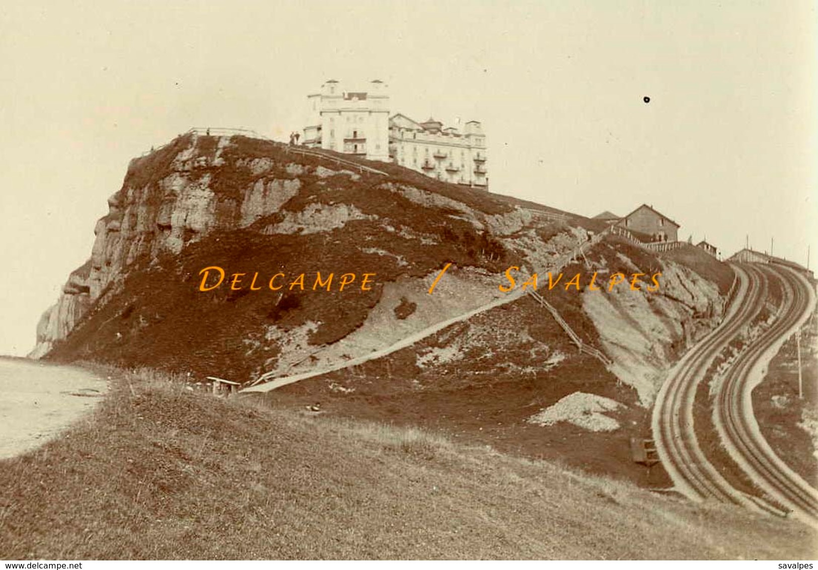 Suisse Lucerne - Hôtel RIGI KULM En 1903, Poste -  2 Photos Originales - Luoghi