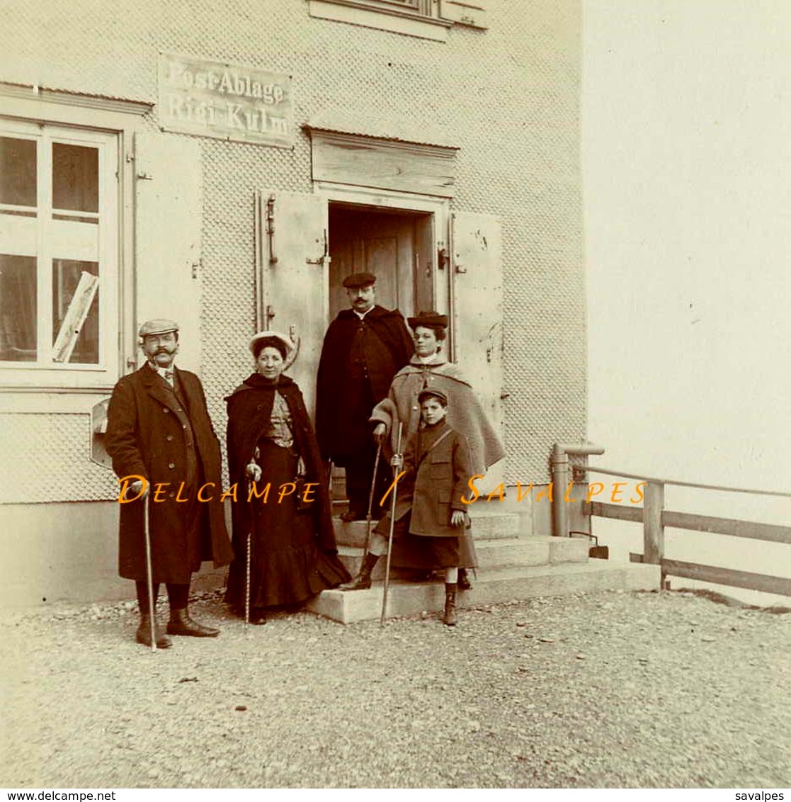 Suisse Lucerne - Hôtel RIGI KULM En 1903, Poste -  2 Photos Originales - Luoghi