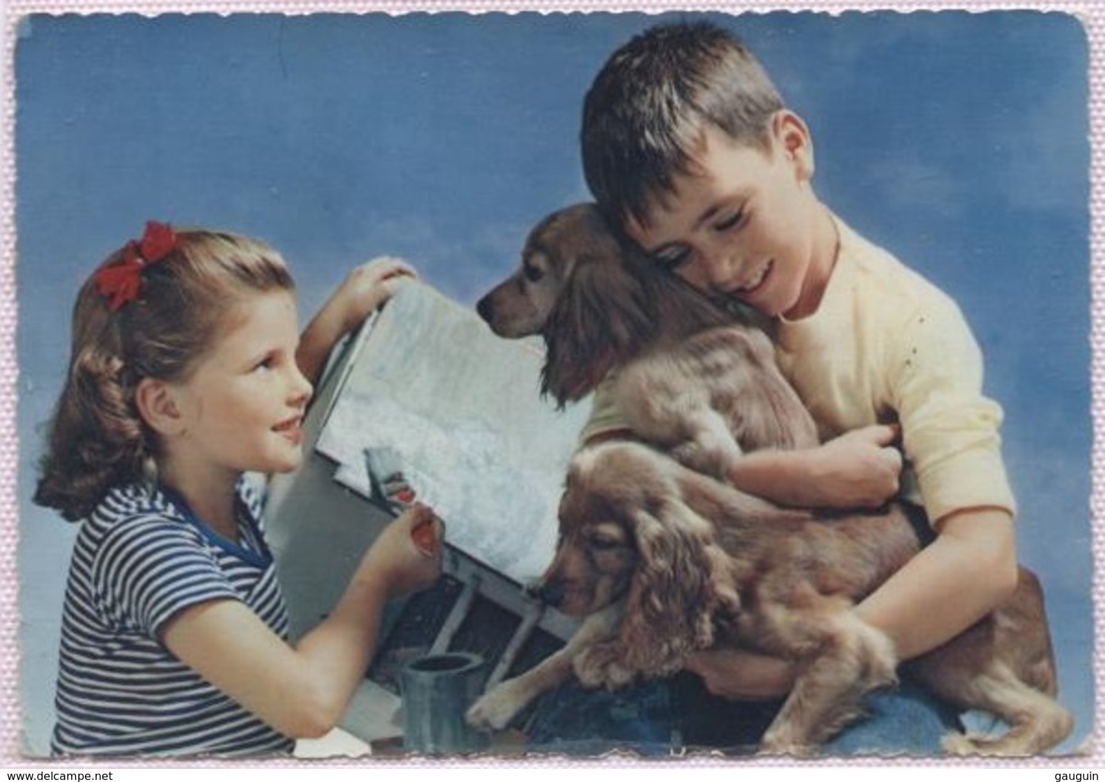 CPSM - Fantaisie - Jeunes ENFANTS Avec Leur Chien - Edition Cecami - Szenen & Landschaften