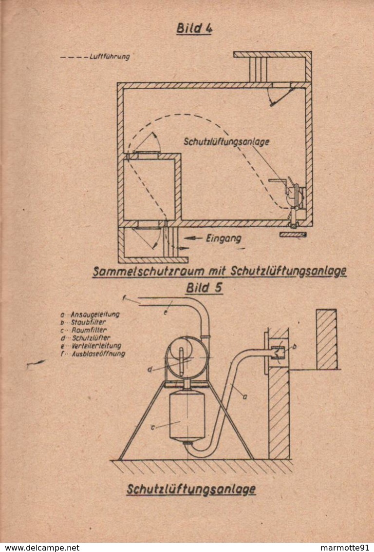 REGLEMENT WEHRMACHT 1942 GASSCHUTZ PROTECTION ABRI ANTI GAZ ARMEE ALLEMANDE - 1939-45