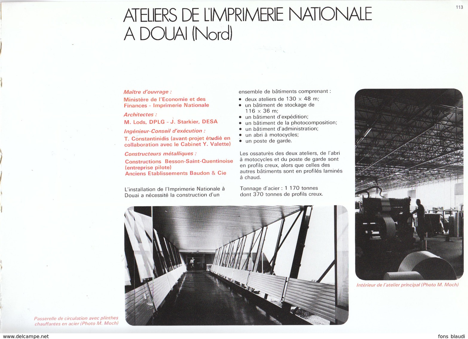 Vers 1970 - Iconographie - Douai (Nord) - Les Ateliers De L'imprimerie Nationale - FRANCO DE PORT - Non Classés