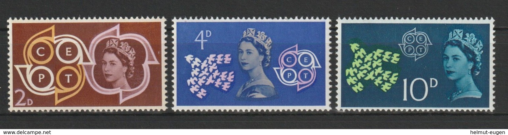 MiNr. 346 - 348  Großbritannien / 1961, 18. Sept. Europa. - Ungebraucht