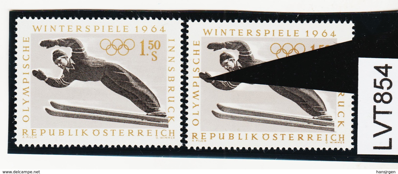 LTV854 ÖSTERREICH 1963 Michl 1138 PLATTENFEHLER HAND über MARKENBILD ** Postfrisch - Abarten & Kuriositäten