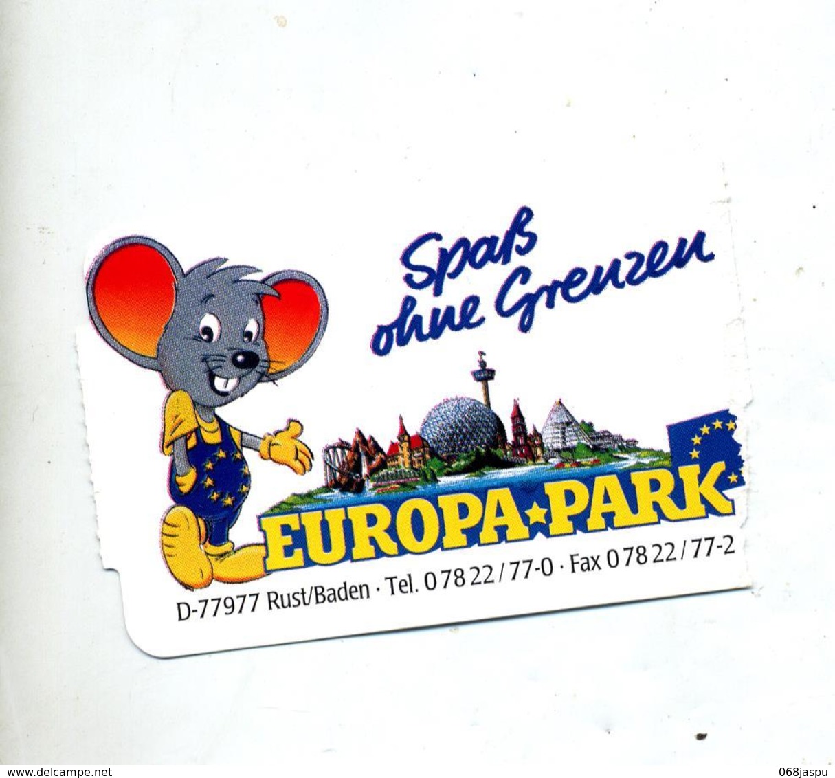 Ticket Entree Parc  Attraction Euro-park Allemagne Theme Souris - Tickets D'entrée