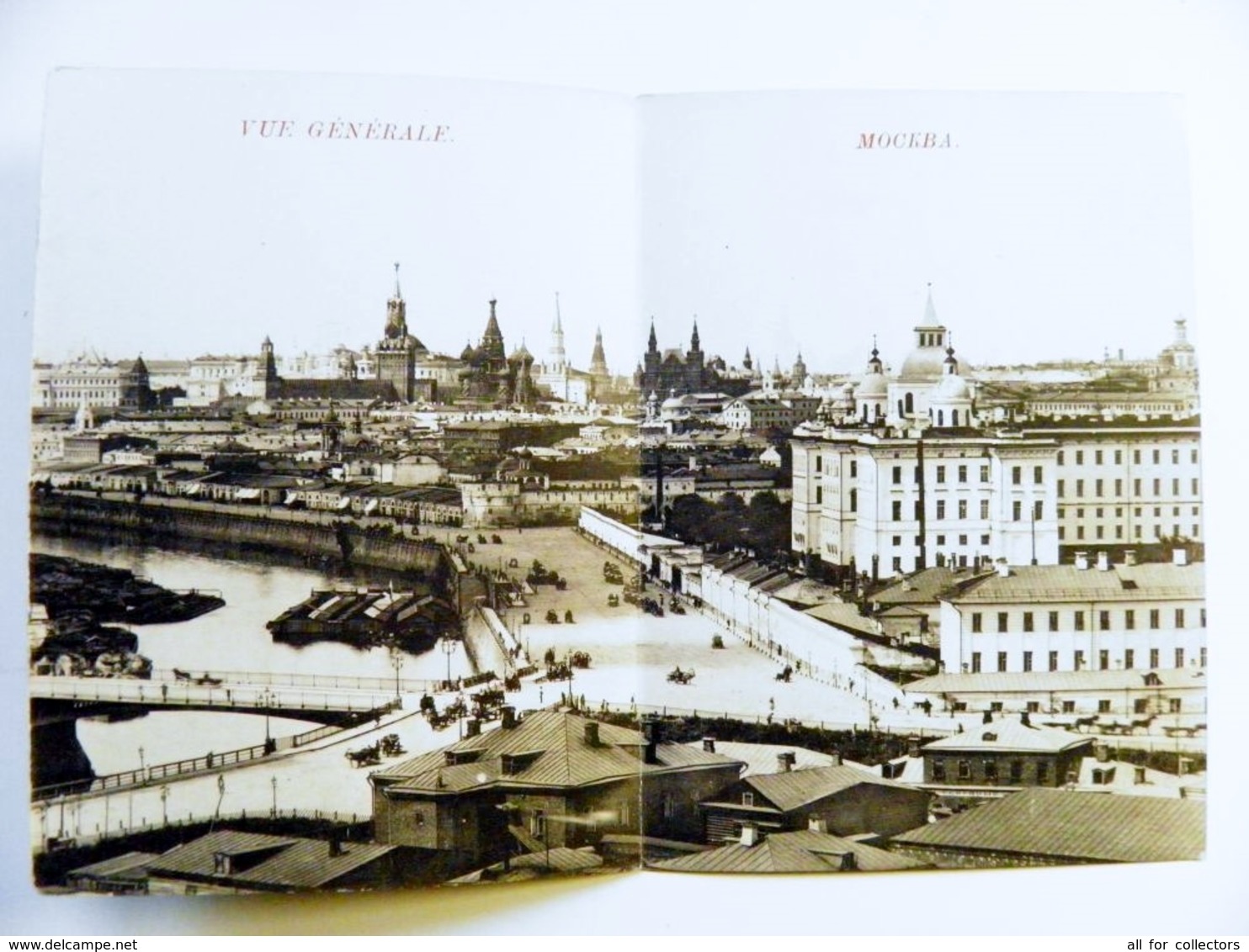 Old Double Post Card Carte Russia Empire 1901 Moscow Vue Generale - Briefe U. Dokumente