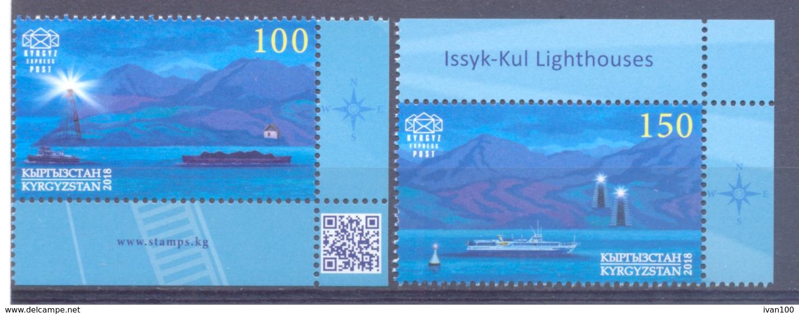 2018. Kyrgyzstan, Issyk-Kul Lighthouses, 4v, Mint/** - Kirghizistan