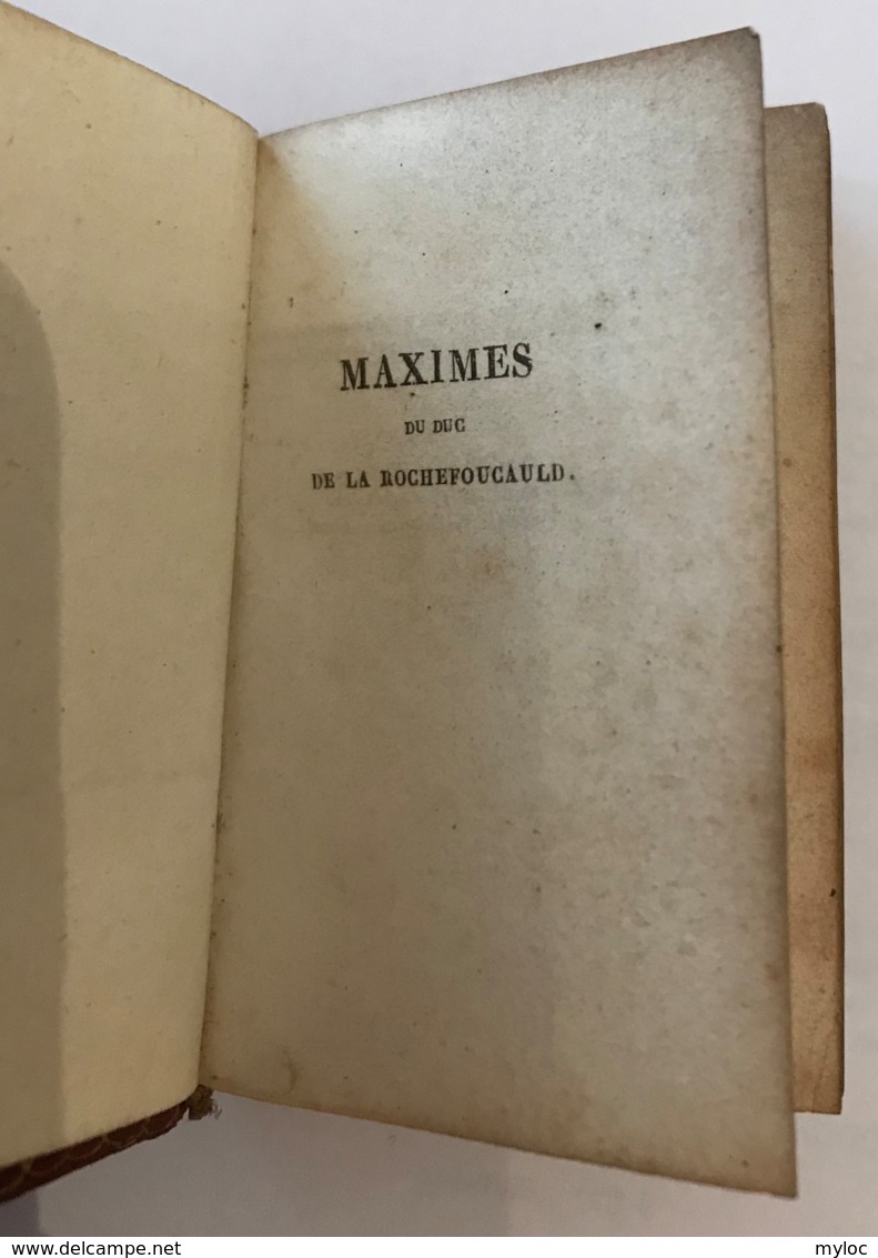 Maximes Et Réflexions Morales Du Duc De Rochefoucauld. Paris 1827. Imprimerie De Didot Le Jeune. Volume Minuscule - Religion & Esotérisme