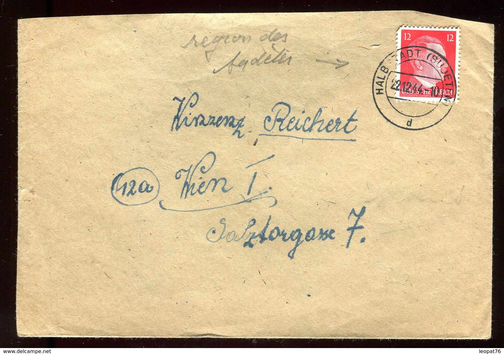 Allemagne - Enveloppe De Haldstadt Pour Wioen En 1944 - N107 - Briefe U. Dokumente