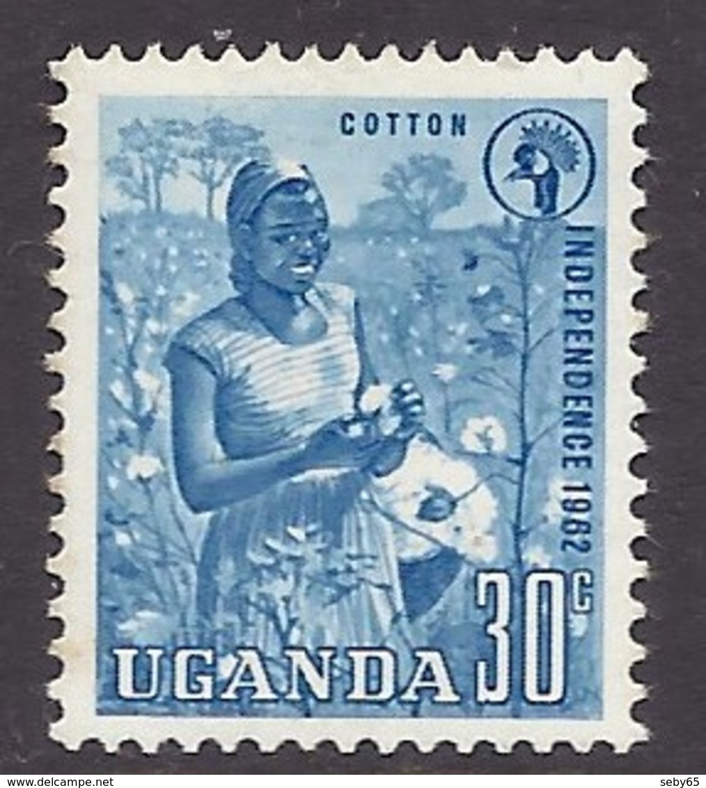 Uganda 1962 - Agriculture, Farming, Cotton, Tradition, Independence MNH - Uganda (1962-...)