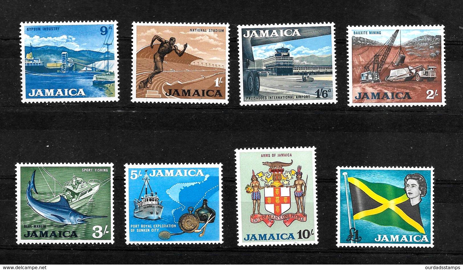 Jamaica, 1964 QEII Pictorials, Complete Set Of 16 Very LMM (6924) - Jamaica (...-1961)