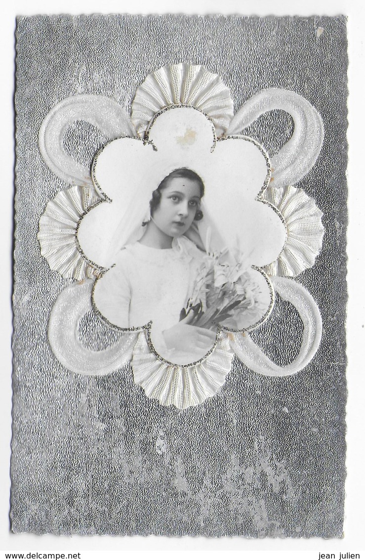 CARTE DE VOEUX  - " Communion " - Ajoutis - Dentelle - - Communion