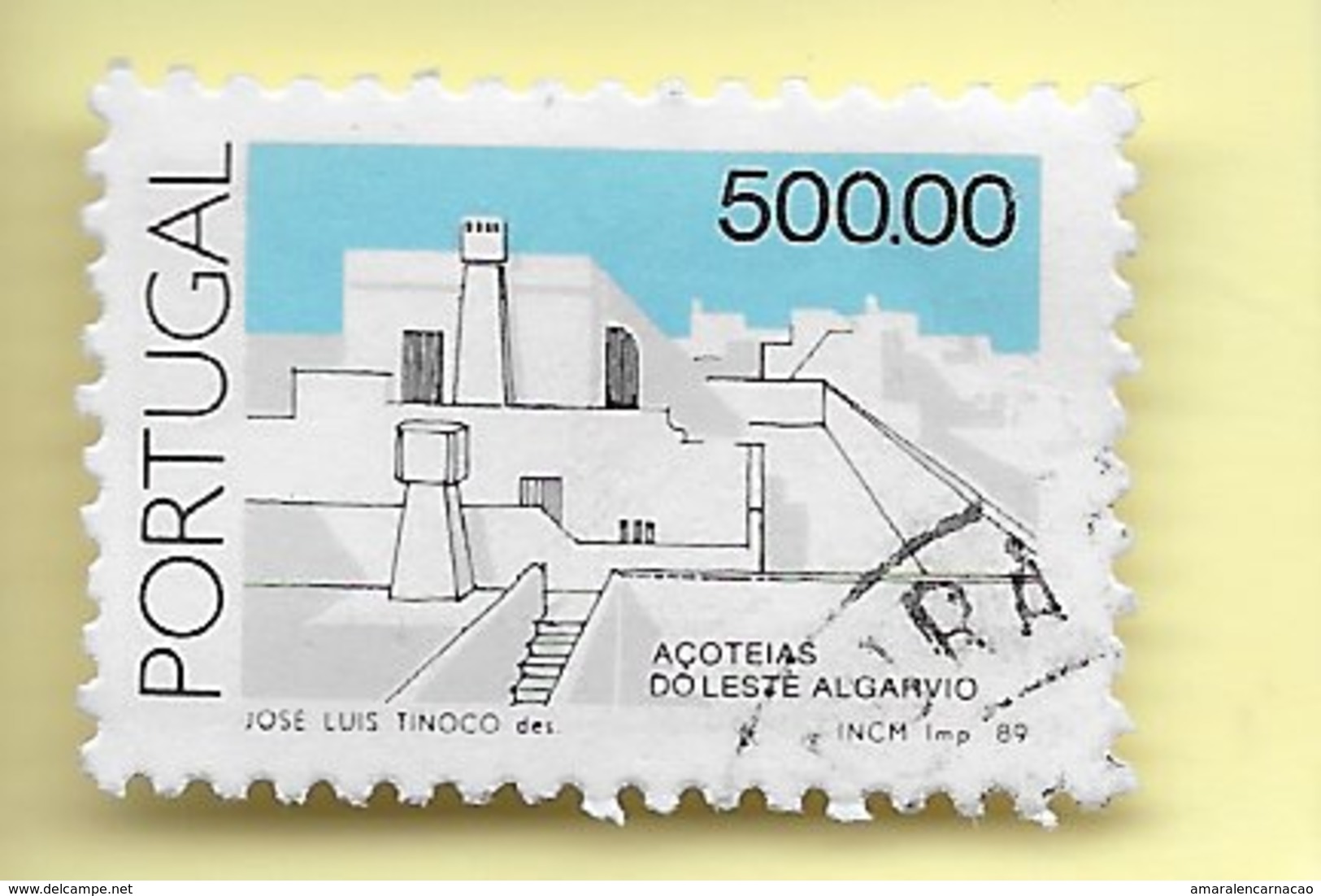 TIMBRES- STAMPS- PORTUGAL -1985 - ARCHITECTURE POPULAIR AU PORTUGAL - TIMBRE OBLITÉRÉ CLÔTURE DE SÉRIE - Oblitérés