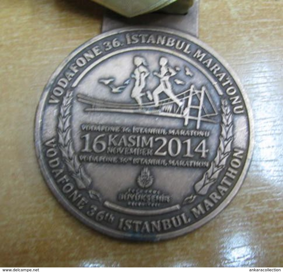 AC - VODAFONE 36th INTERCONTINENTAL ISTANBUL EURASIA MARATHON 16 NOVEMBER 2014 BRONZE MEDALLION - MEDAL - Athlétisme