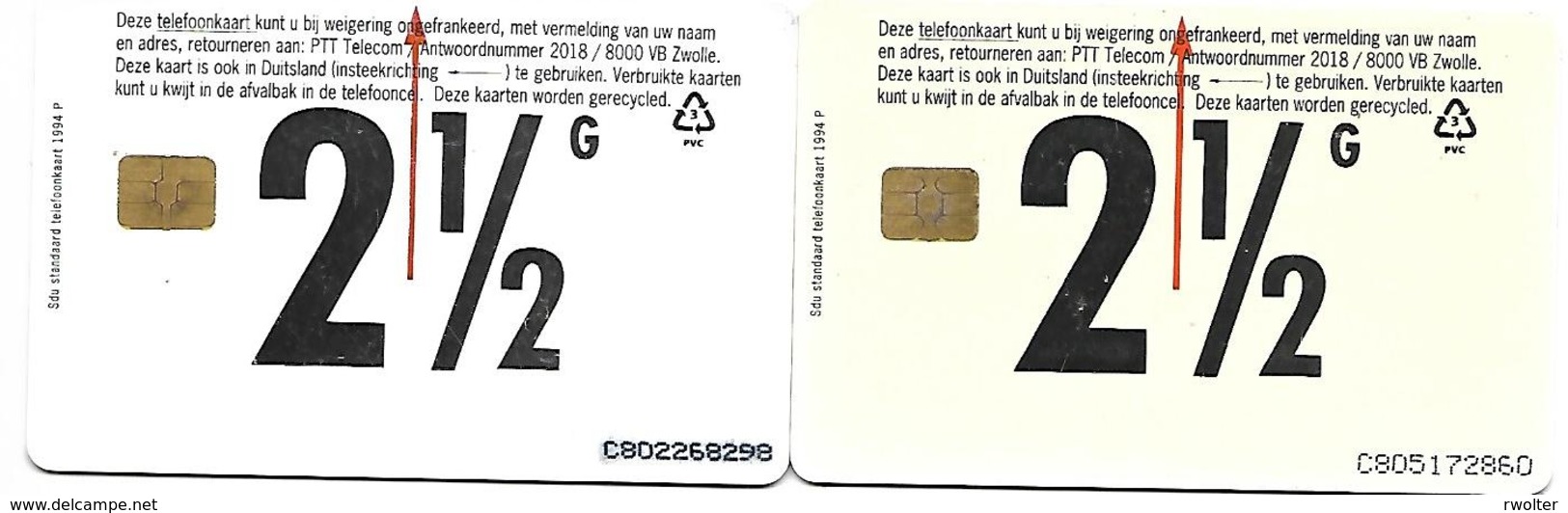 @+ Lot De 2 Télécartes à Puce Des Pays-Bas - Citroen - Public