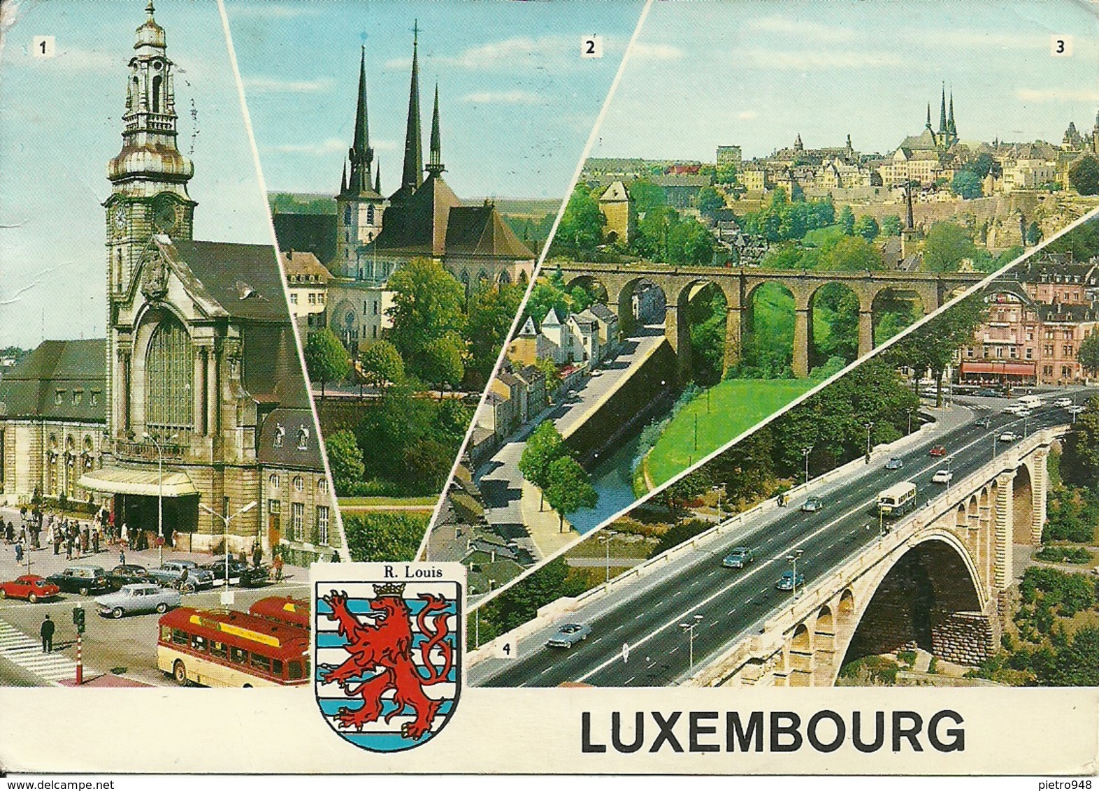 Luxembourg (Lussemburgo) Vues: Gare Centrale, Cathedrale, Vue Generale, Pont Adolphe - Lussemburgo - Città