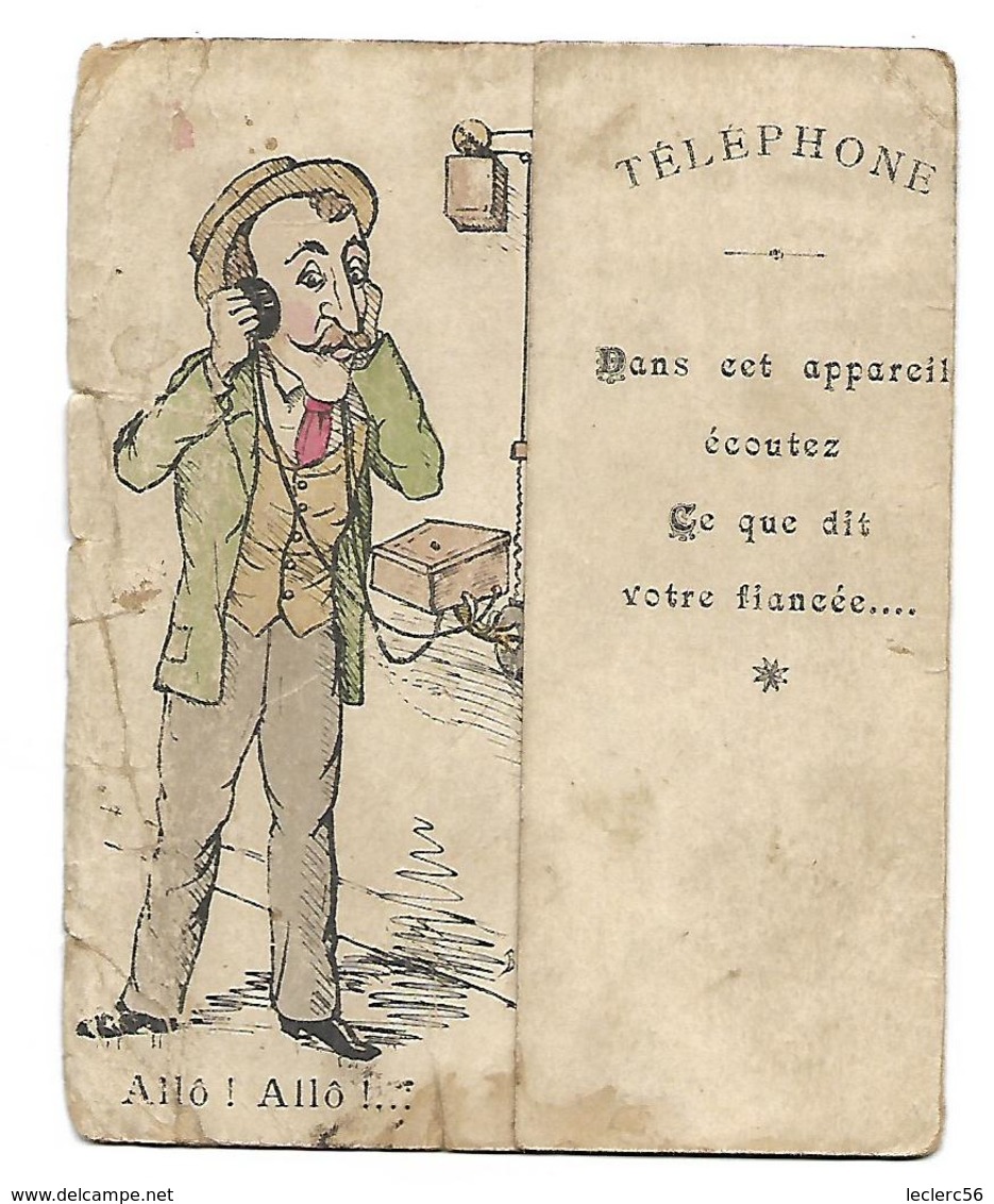 DESSIN CHROMO SYMPA SYSTEME 1er AVRIL ELLE PETE AU TELEPHONE - Other & Unclassified