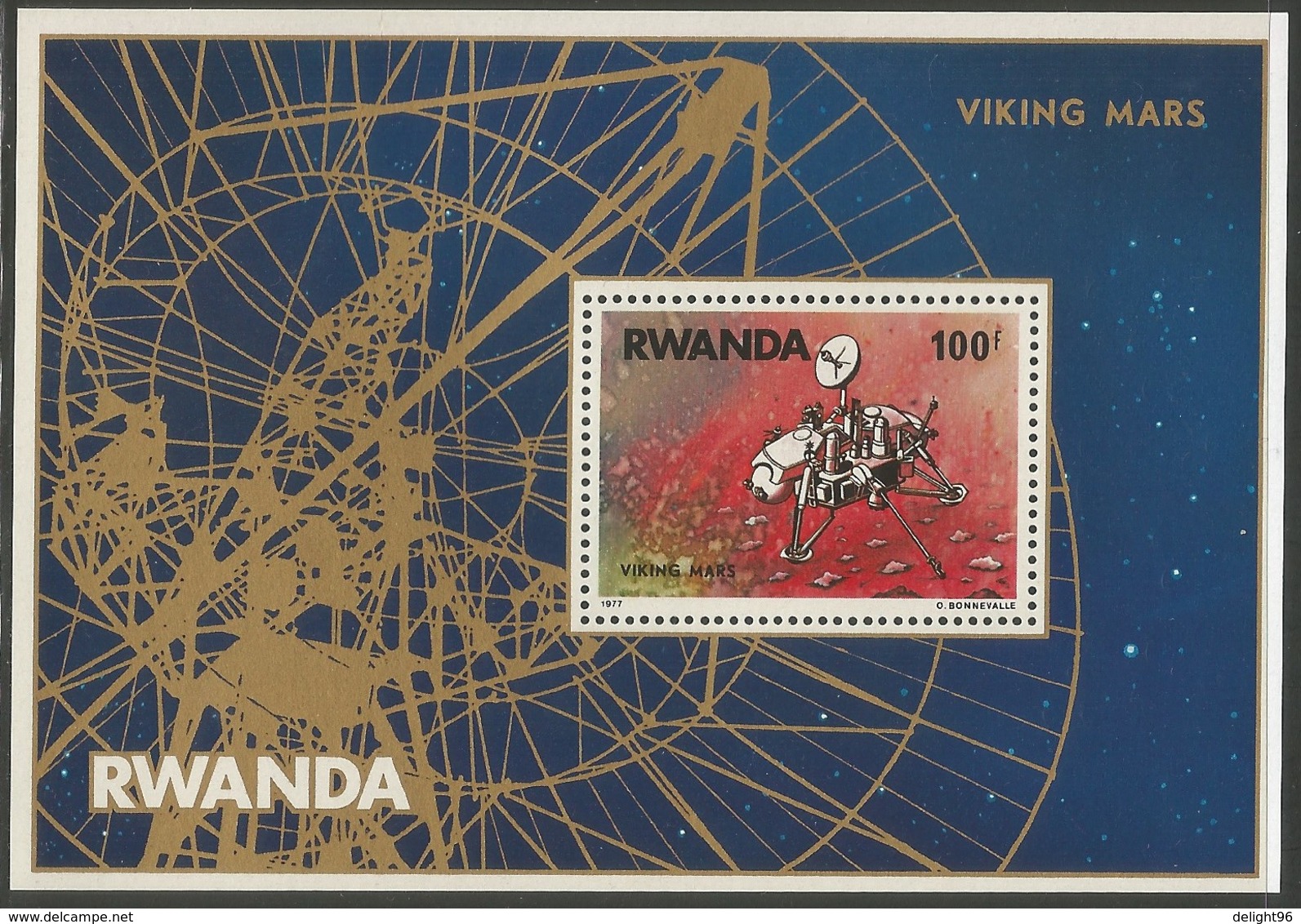 1977 Rwanda Space Exploration: Viking Landing On Mars Souvenir Sheet (** / MNH / UMM) - Africa