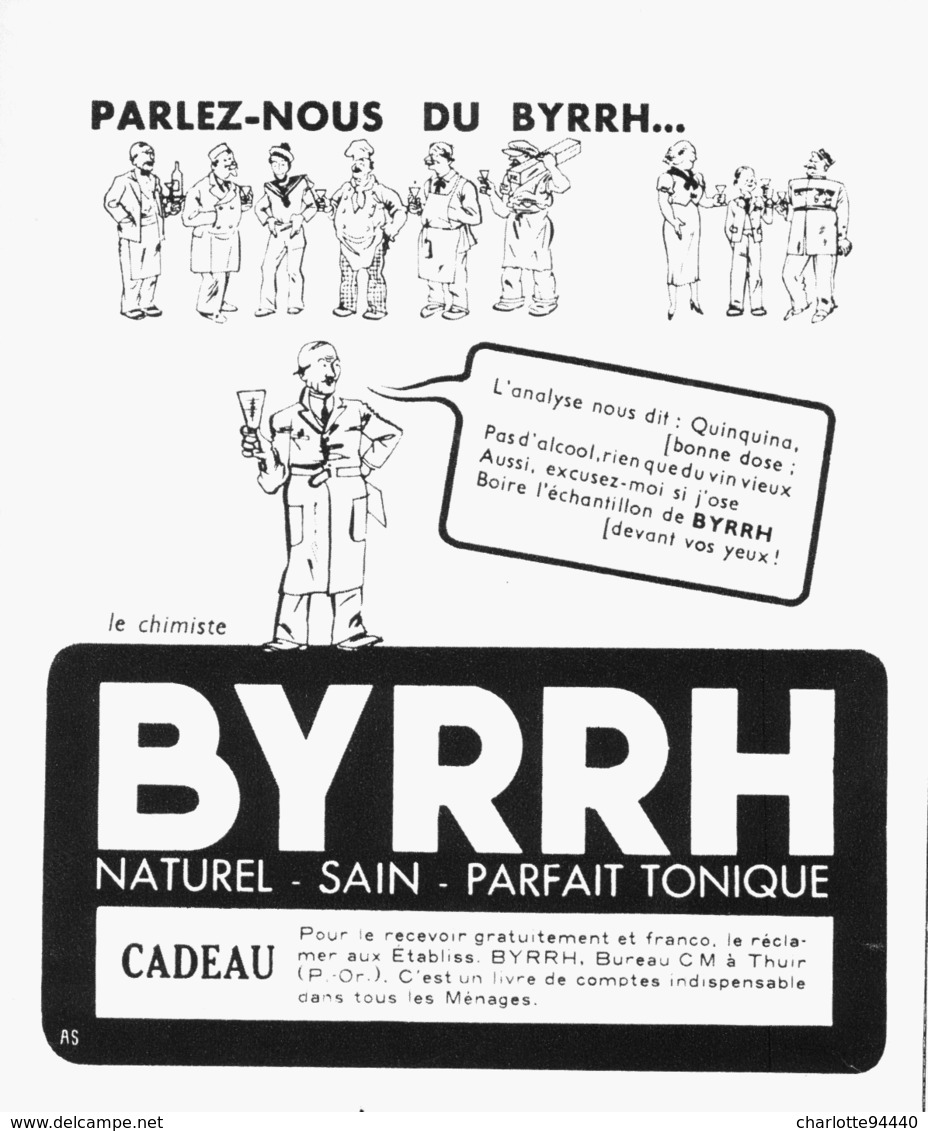 PUB  " BYRRH  "  " Le Chimiste "  1937 (4) - Other & Unclassified