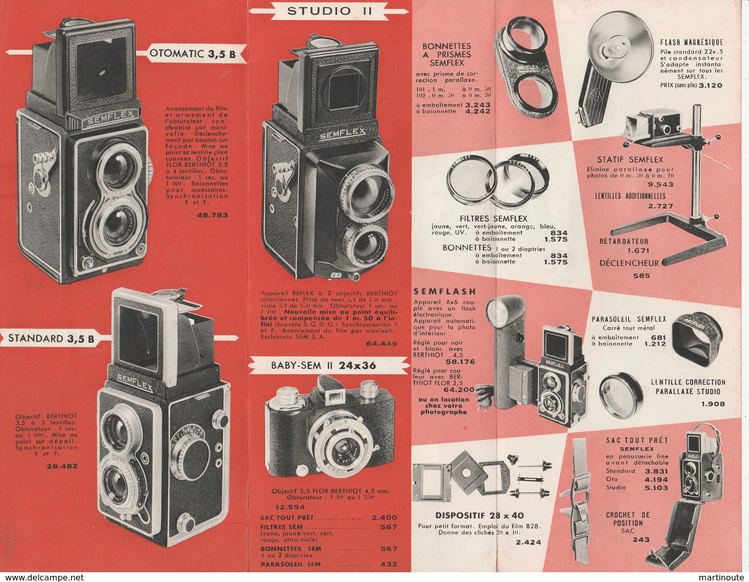 - Dépliant Publicitaire Pour Appareil Photo SEMFLEX - Cámaras Fotográficas