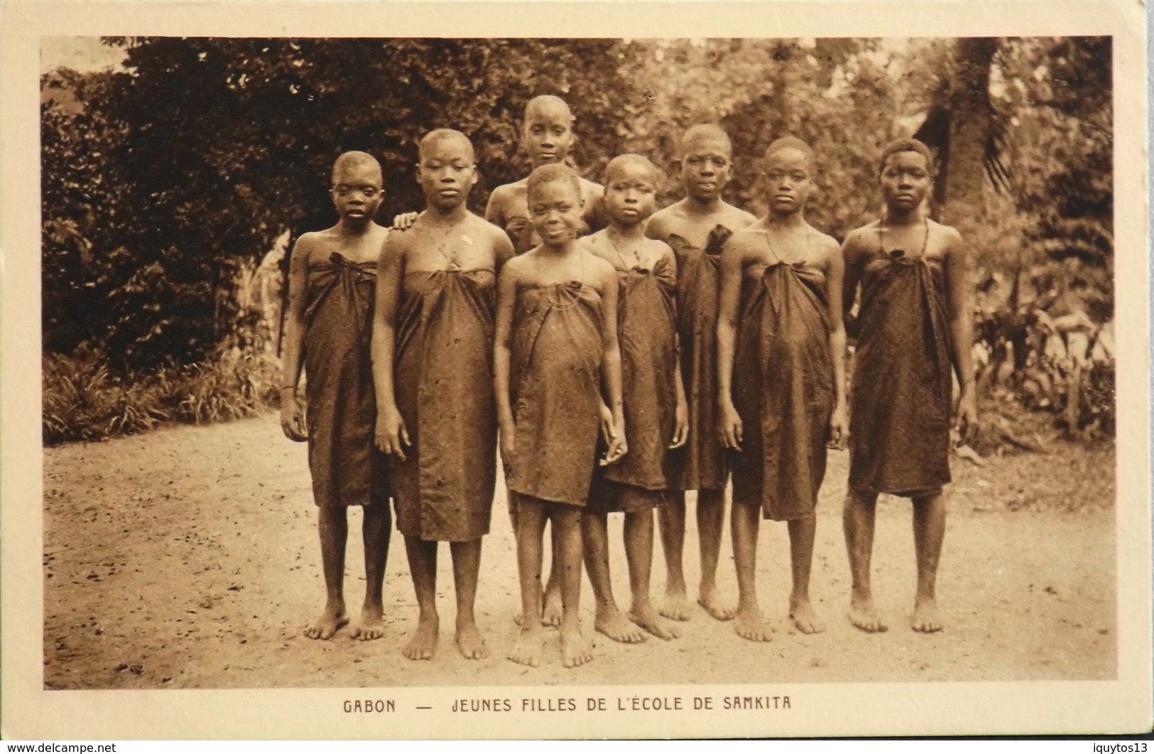 CPA GABON - Jeunes Filles De L'Ecole De Samkita - Gros Plan - TBE - Gabon