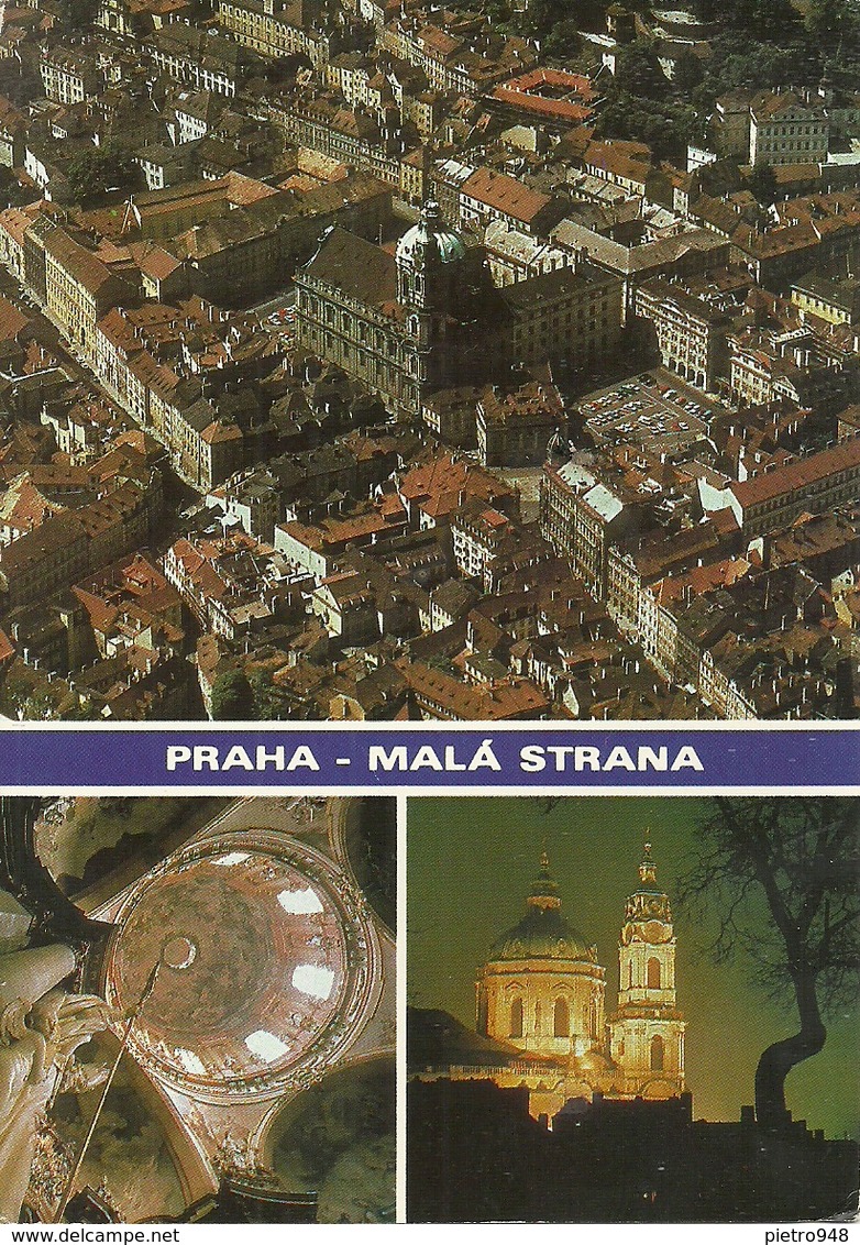 Praga, Praha (Rep. Ceca) Mala Strana, Views, Vues, Ansicht, Thematic Stamp 3 Kes "Container Ship" - Czech Republic