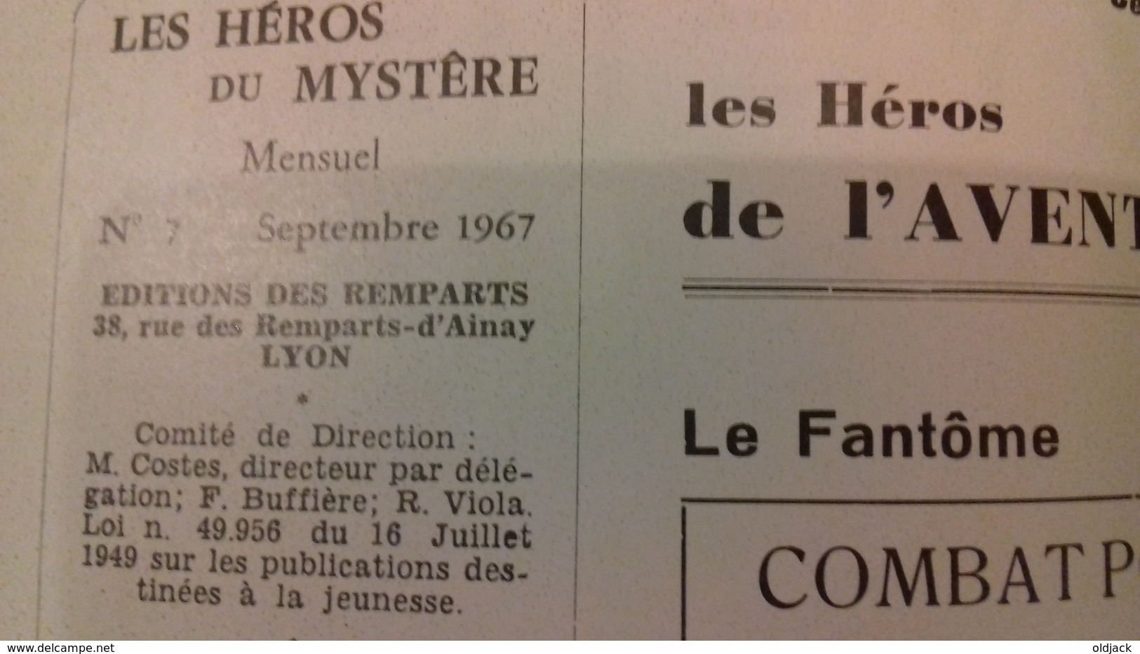 Les Héros Du Mystère(mandrake ,luc Bradefer ,agent Secret X 9....)1967 (186 R11) - Altri & Non Classificati