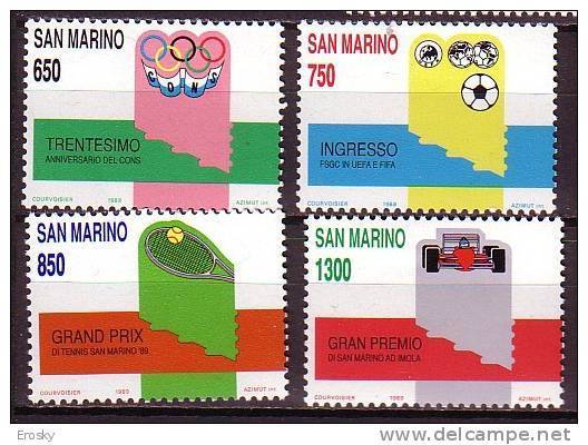 Y7694 - SAN MARINO Ss N°1258/61 - SAINT-MARIN Yv N°1206/09 ** SPORT - Unused Stamps