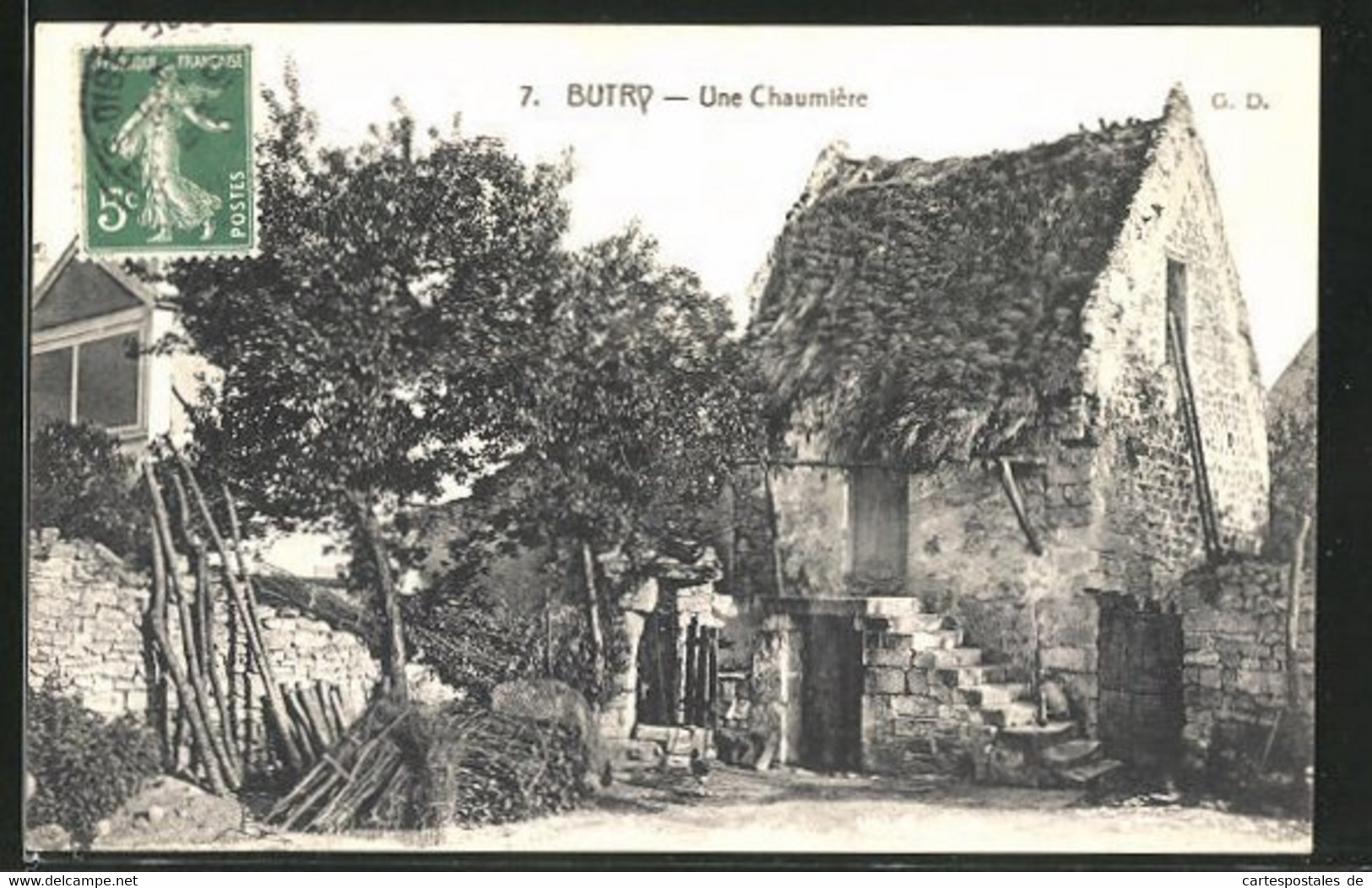 CPA Butry, Une Chaumière - Butry