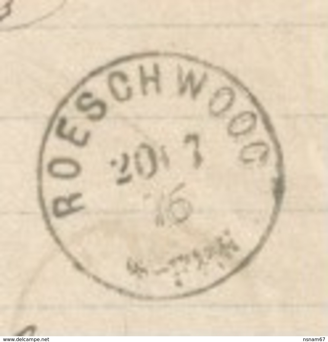 H679 - ROESCHWOOG Pour BISCHWEILER - 1876 - Entête Mairie De FORT LOUIS - - Briefe U. Dokumente