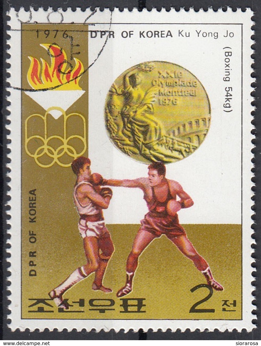 DPR Korea 1976 Sc. 1491 XXI Olimpiade Montreal Medaglie D ' Oro Pugilato Boxing Ku Yong Jo  Gold Winners - Pugilato