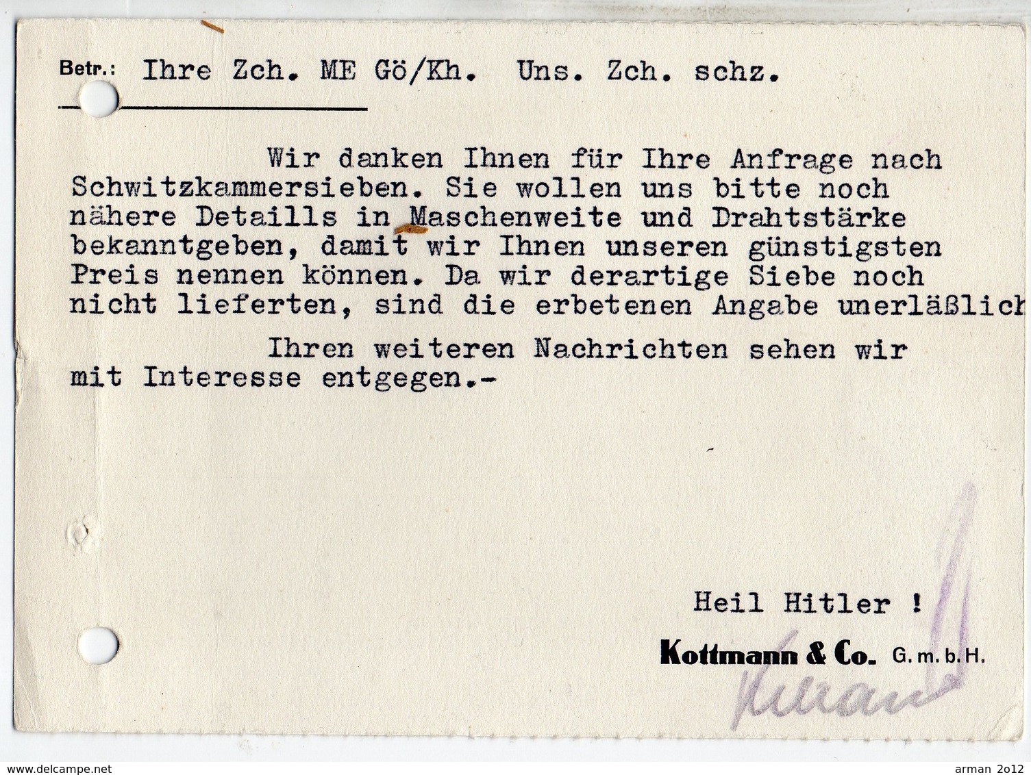 Advertisement Siegen 1941 - Briefe U. Dokumente