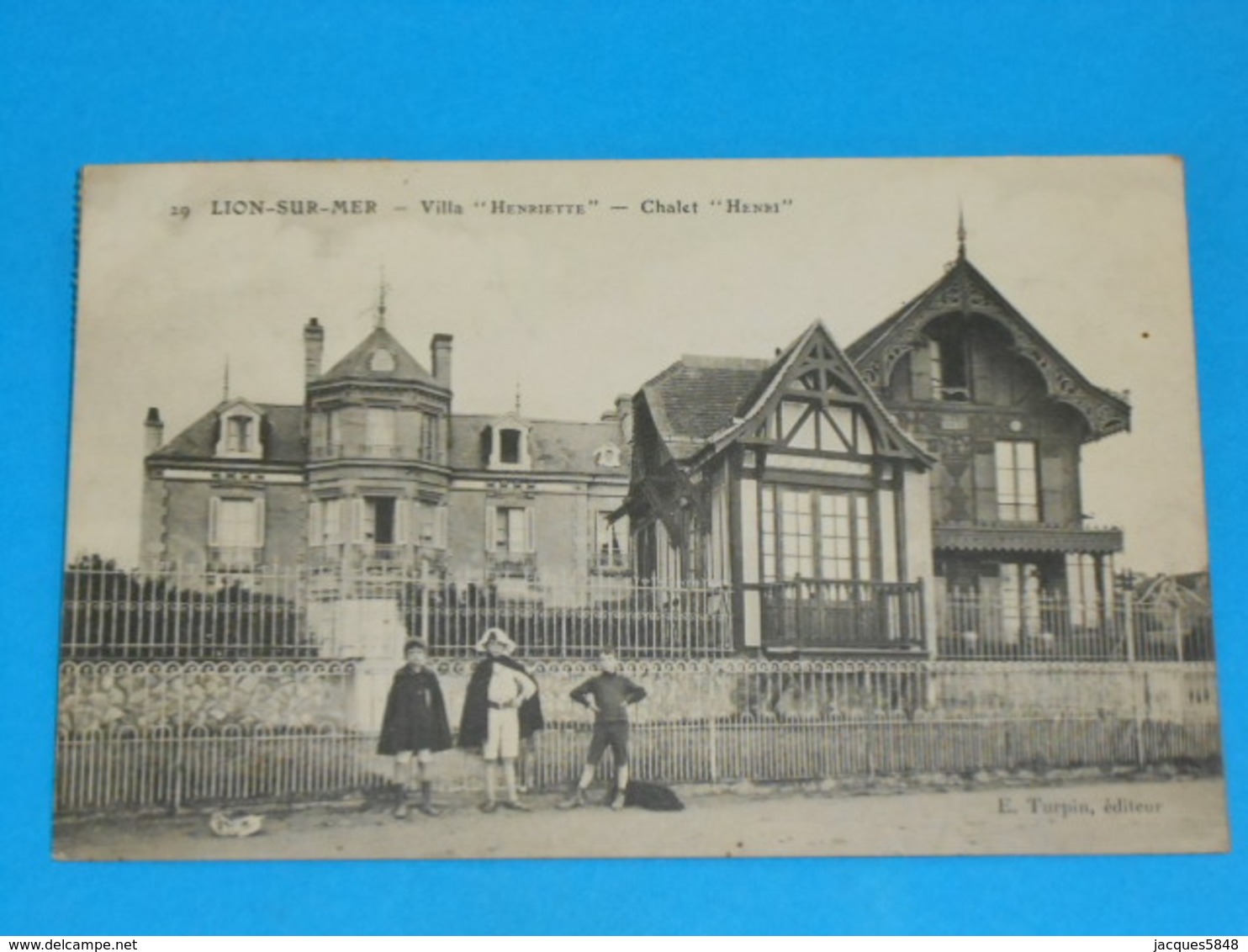 14 ) Lion-sur-mer - N° 29 - Villa " Henriette " Chalet "" Henri "" : Année 1911 : EDIT : Turpin - Sonstige & Ohne Zuordnung