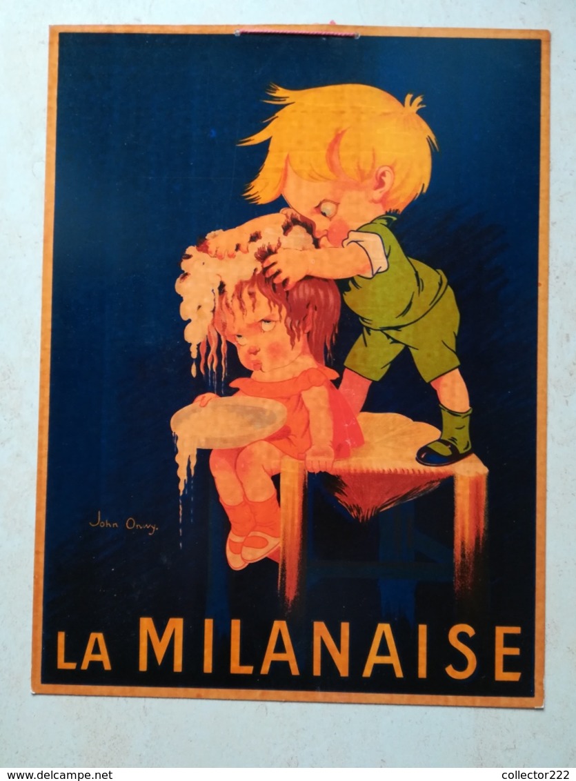 Carton Publicitaire Du SAVON LA MILANAISE Illustré Par John Onwy (Ref.115123) - Publicités