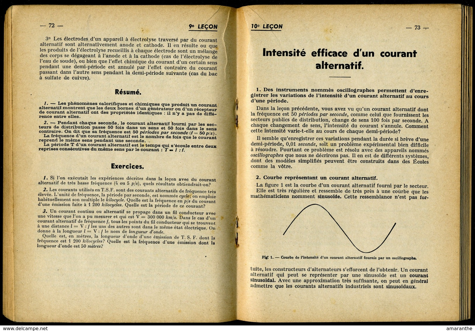 Leçons D' ELECTRICITE - 1957 - 18 Ans Et Plus