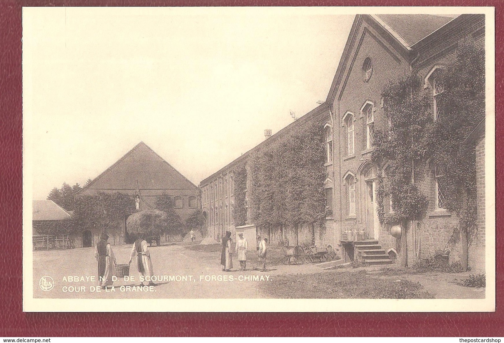 FORGES-CHIMAY Abbaye N.D Scourmont Cour De La Grange Animées Unused - Autres & Non Classés