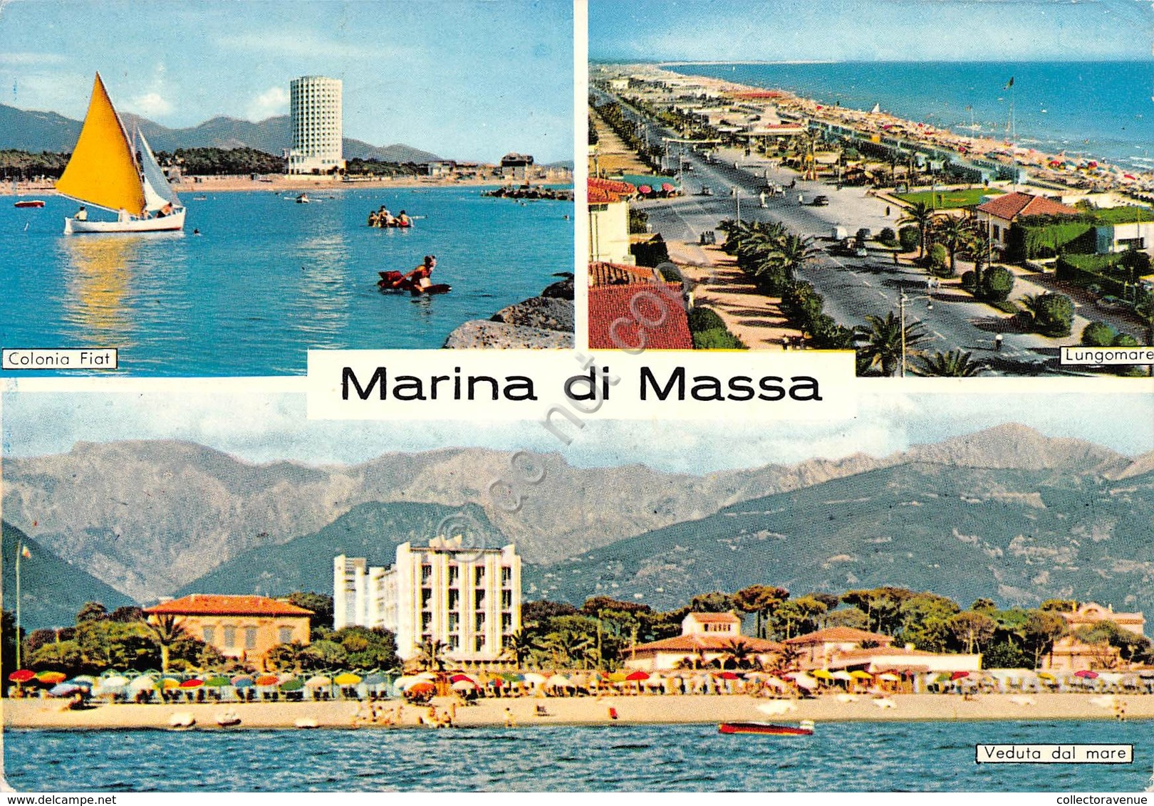 Cartolina Marina Di Massa 3 Vedute 1966 - Massa