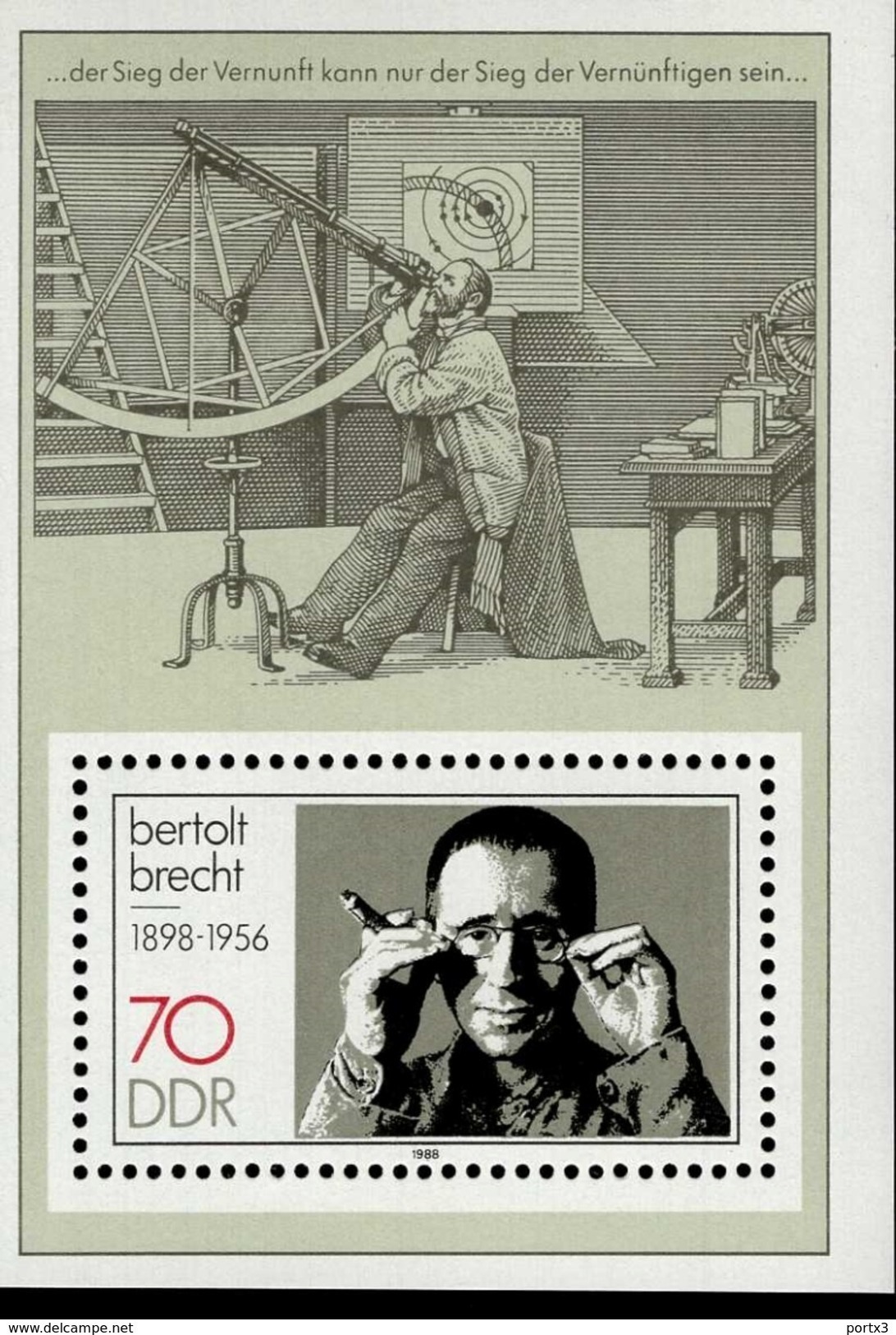 DDR Block 091 Bertolt Brecht Postfrisch MNH *** - Sonstige & Ohne Zuordnung