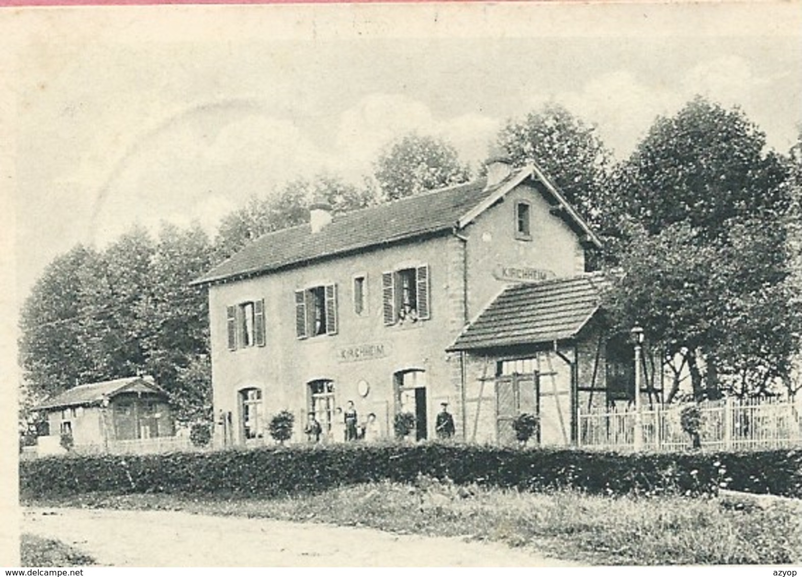 67 - GRUSS Aus KIRCHHEIM - Gare - Bahnhof -  "Hotel Zum Grünen Baum " - Joseph WOHLFROM - 3 Scans - Autres & Non Classés