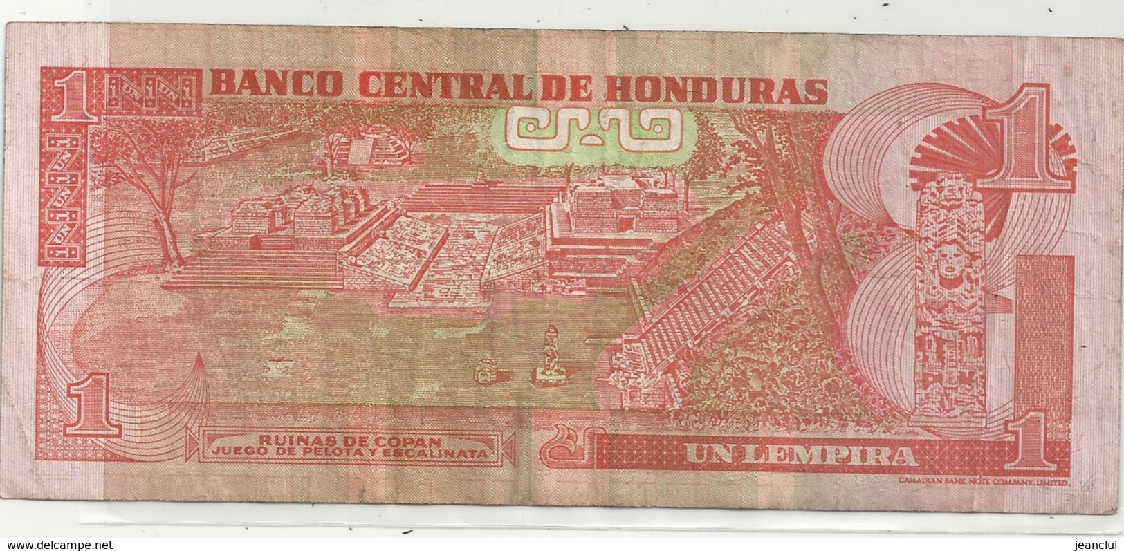 BANCO CENTRAL DE HONDURAS . 1 LEMPIRA . ISSUE 23 DE ENERO DE 2003 . 2 SCANES - Honduras