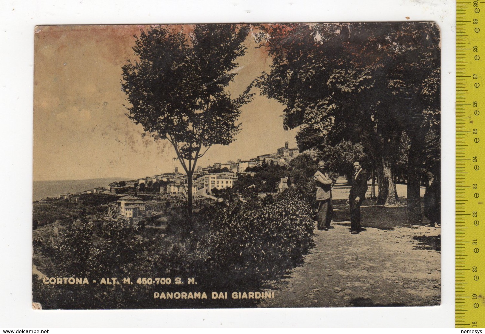 1954 CORTONA Panorama Dai Giardini FG V SEE 2 SCANS ANIMATA Macchie E Difetti - Altri & Non Classificati