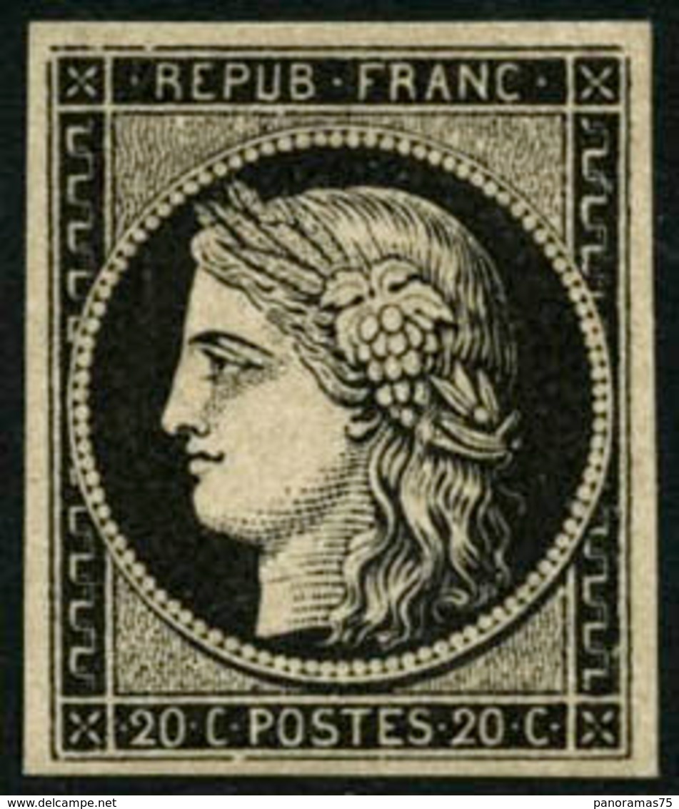 * N°3 20c Noir S/jaune - TB - 1849-1850 Cérès