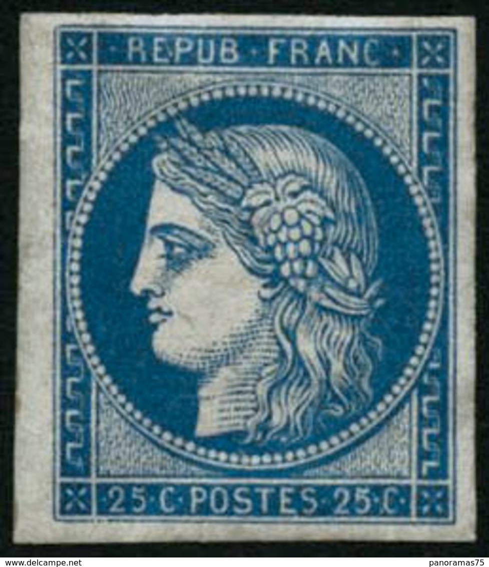 ** N°4d 25c Bleu, Réimp - TB - 1849-1850 Ceres