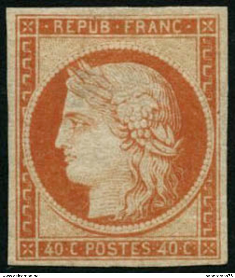 * N°5 40c Orange, Quasi SC Signé Calves Et Roumet - TB - 1849-1850 Cérès