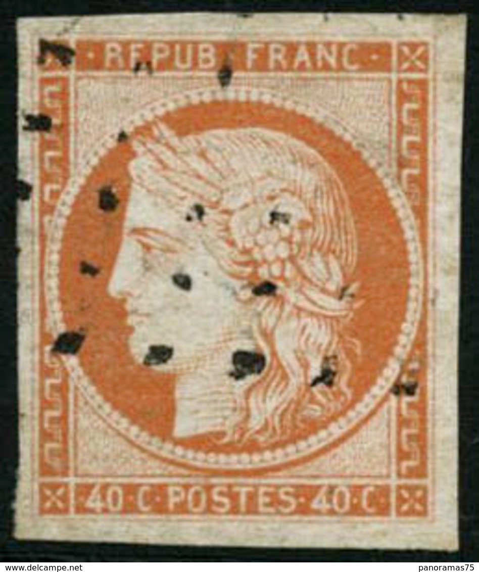 Oblit. N°5 40c Orange, Signé Brun - TB - 1849-1850 Ceres