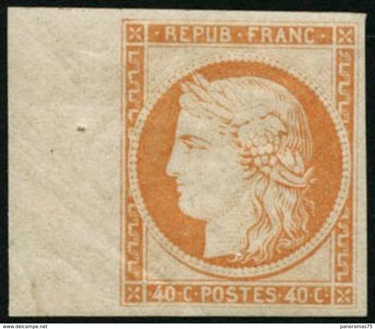 ** N°5g 40c Orange, Réimp Pièce De Luxe - TB - 1849-1850 Cérès