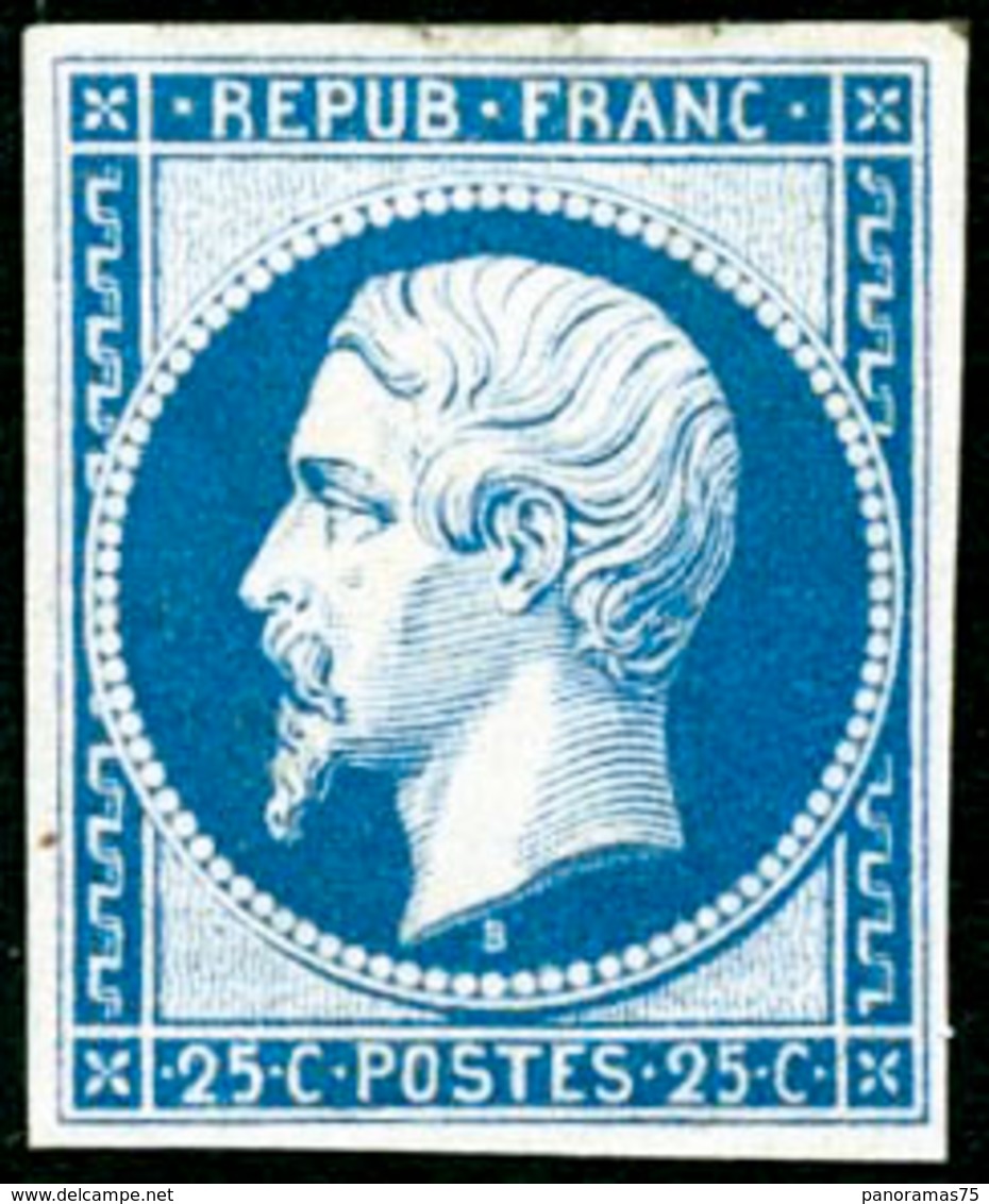 ** N°10c 25c Bleu, Réimp - TB - 1852 Louis-Napoleon