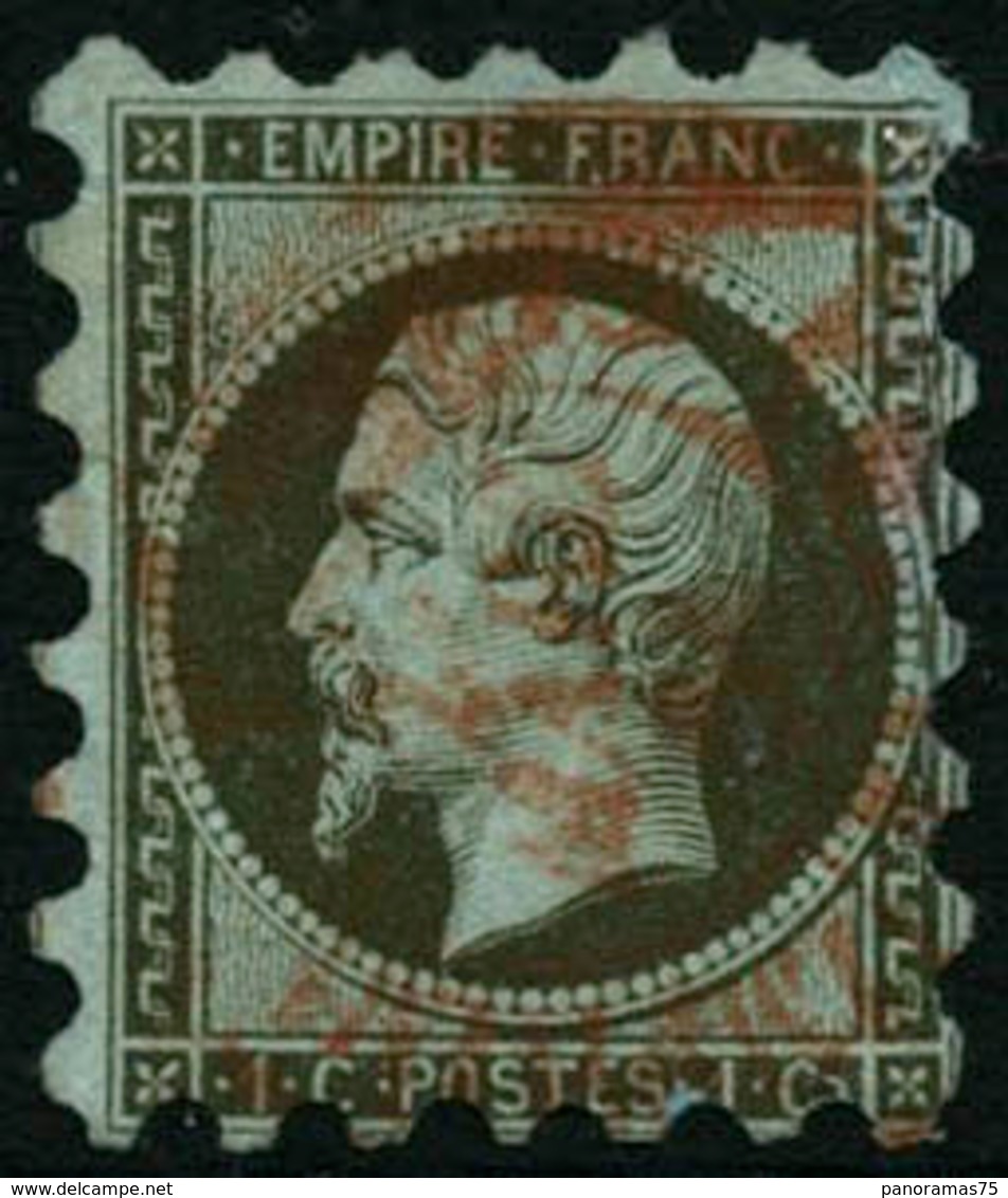 Oblit. N°11 1c Olive, Piquage Susse Obl CàD Rouge Des Imprimés - TB - 1853-1860 Napoléon III.