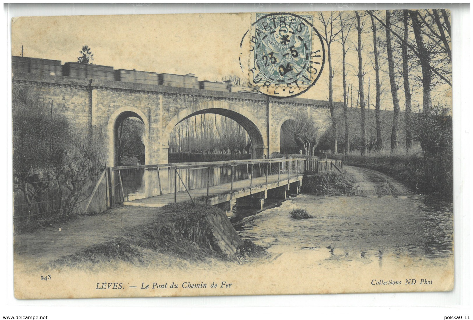 CPA  LEVES  PONT CHEMIN DE FER   TRAIN - Lèves