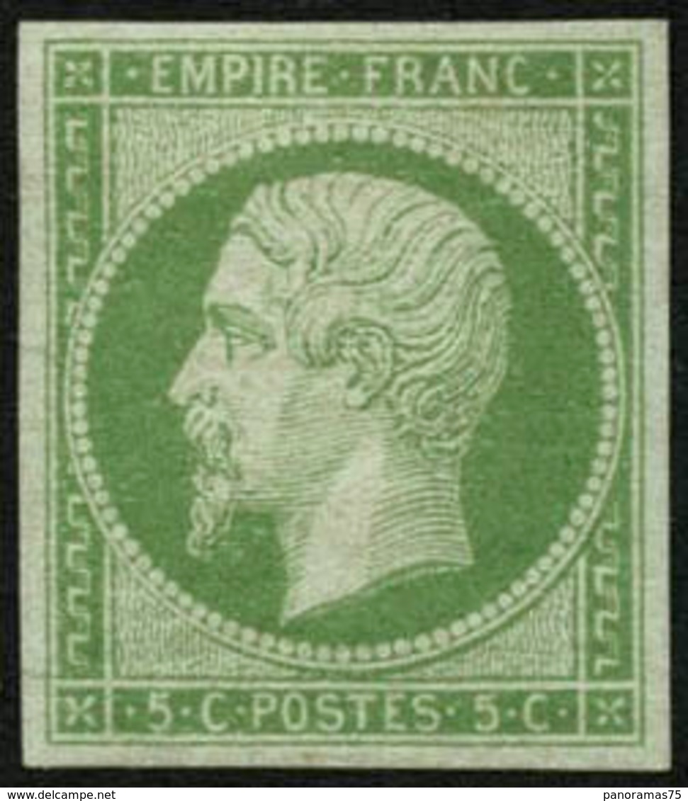 * N°12a 5c Vert-jaune - B - 1853-1860 Napoleon III
